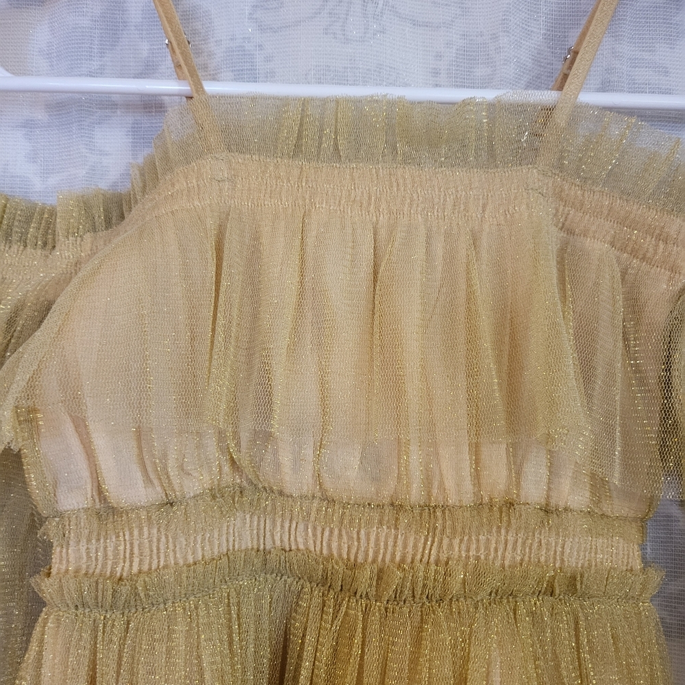 Ooh! La La Couture Girls Gold Sparkle Every Dress Size 5 and 4T - Picture 9 of 16
